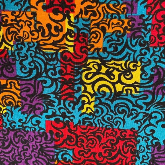 LuLaRoe JULIA Dress Size XXS Geometric Casual Colorblock Multicolor Bodycon - Picture 4 of 7